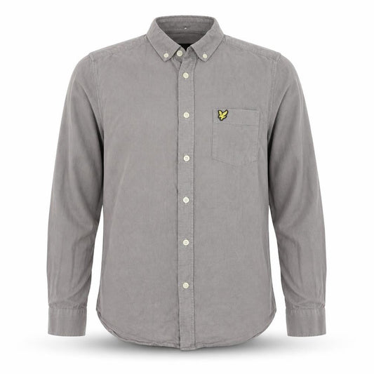 Lyle & Scott Men's Grey Button-Up Shirt, Size S