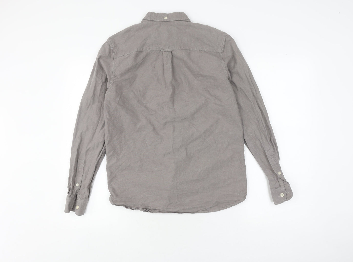 Lyle & Scott Men's Grey Button-Up Shirt, Size S