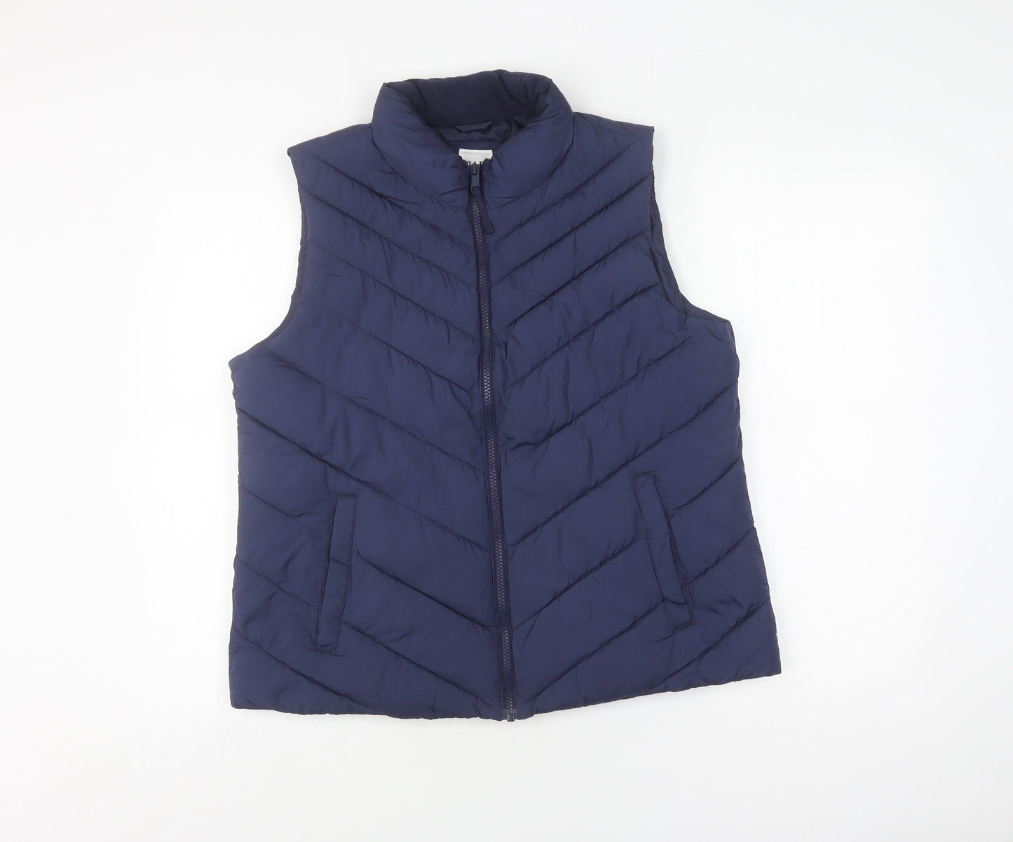 GAP Women's Blue Puffer Waistcoat Size 6 Regular