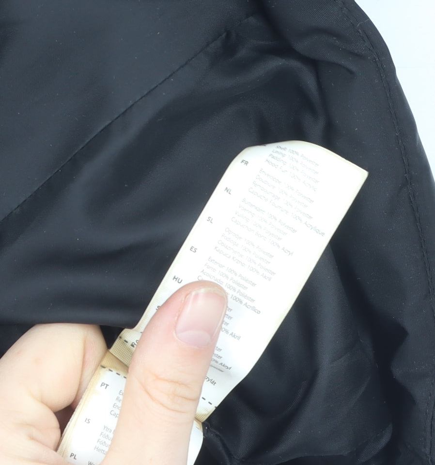 Golddigga Women's Black Puffer Jacket, Size 10, Winter Warmth