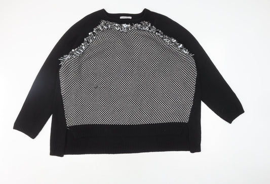 Marks and Spencer Women's Black Pullover Jumper, Size 20