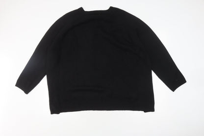 Marks & Spencer Women's Black Pullover Jumper, Size 20