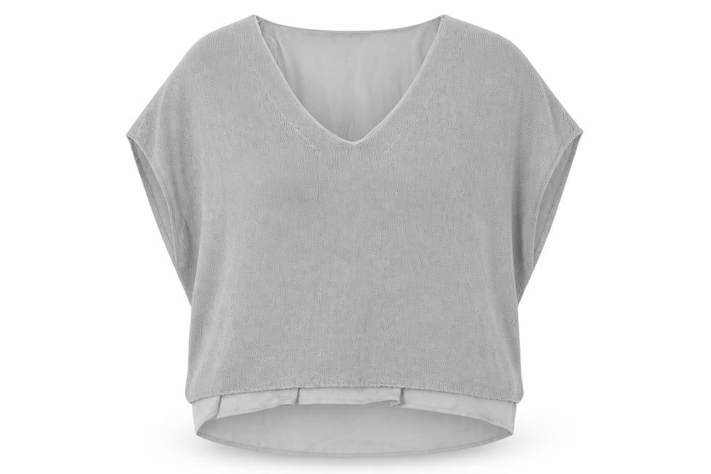 Phase Eight Women's Grey Knit V-Neck Top Size M