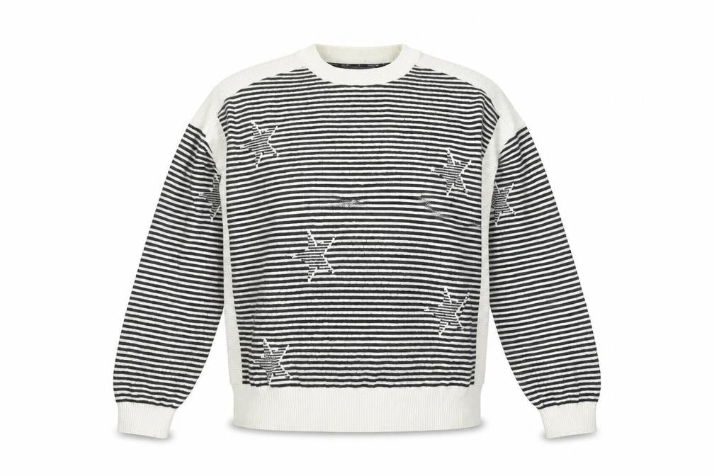 Marks & Spencer Women's L Black Striped Pullover Jumper