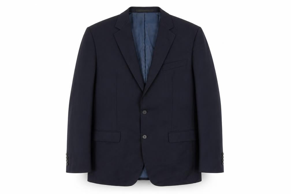 Marks & Spencer Men's Blue Wool Blazer, Size 40L, Classic Fit
