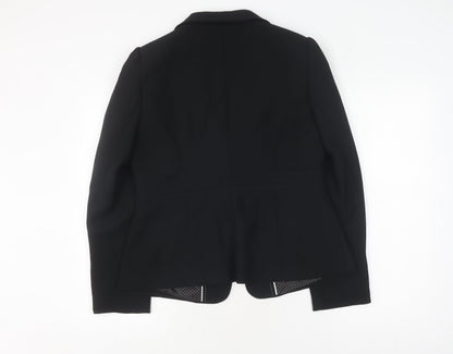 Next Women's Black Blazer 16R Polka Dot Business Jacket