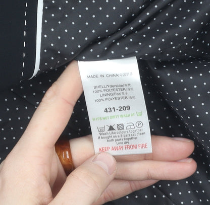 Next Women's Black Blazer 16R Polka Dot Business Jacket