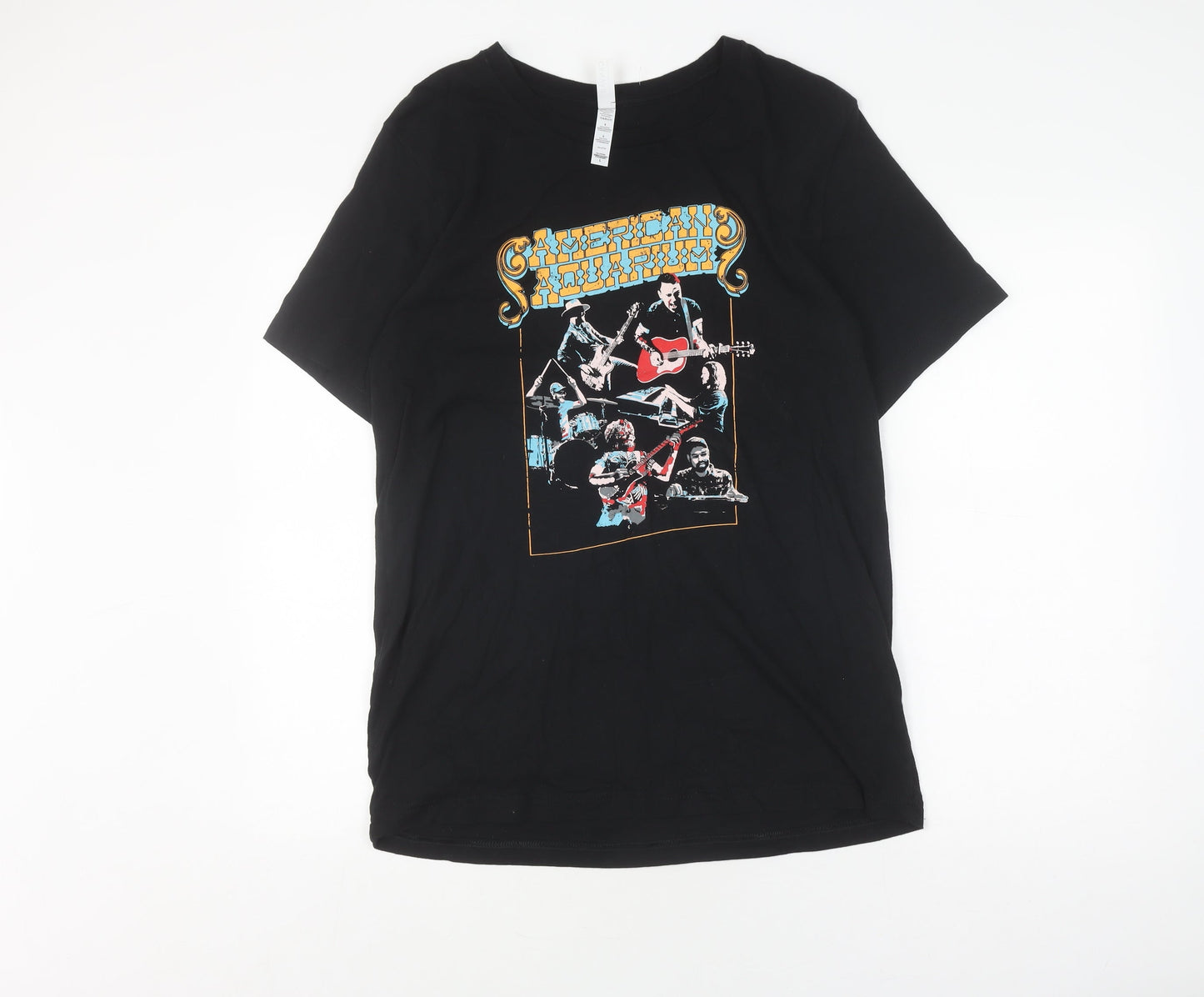 BELLA + CANVAS Men's Black Music Graphic T-Shirt Size L
