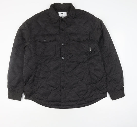 NPC Men's Black Quilted Jacket, Size L, Casual