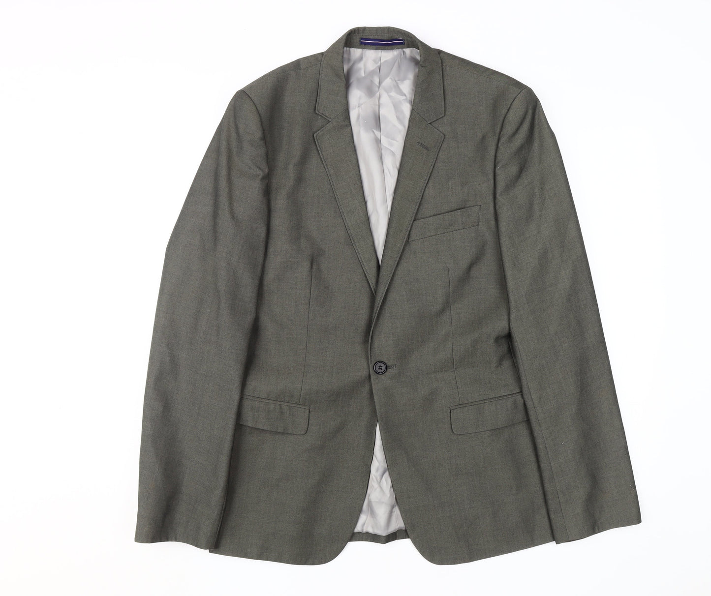 Topman Men's Grey Regular Blazer Jacket 40