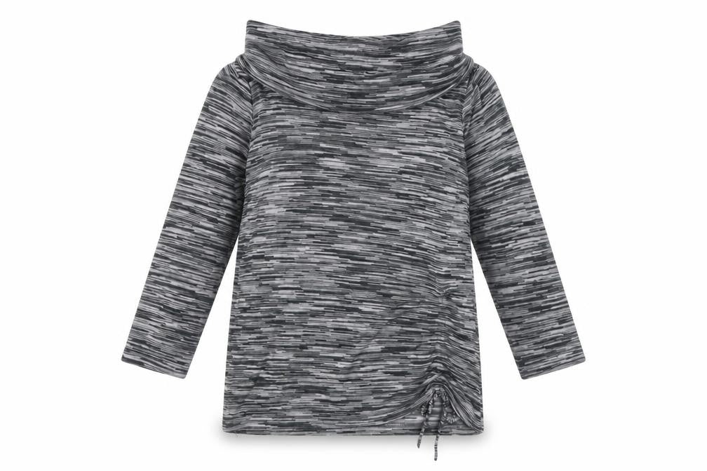 Klass Women's XL Black Cowl Neck 3/4 Sleeve Blouse