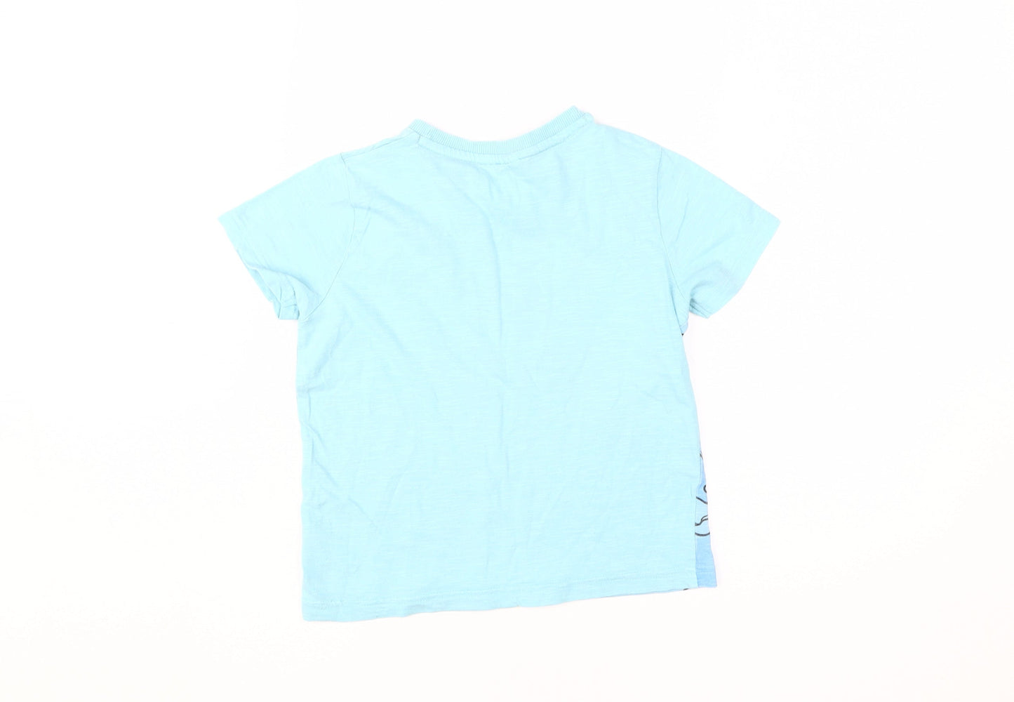 Disney Boys Blue Mickey Mouse T-Shirt 6-7 Years Short Sleeve