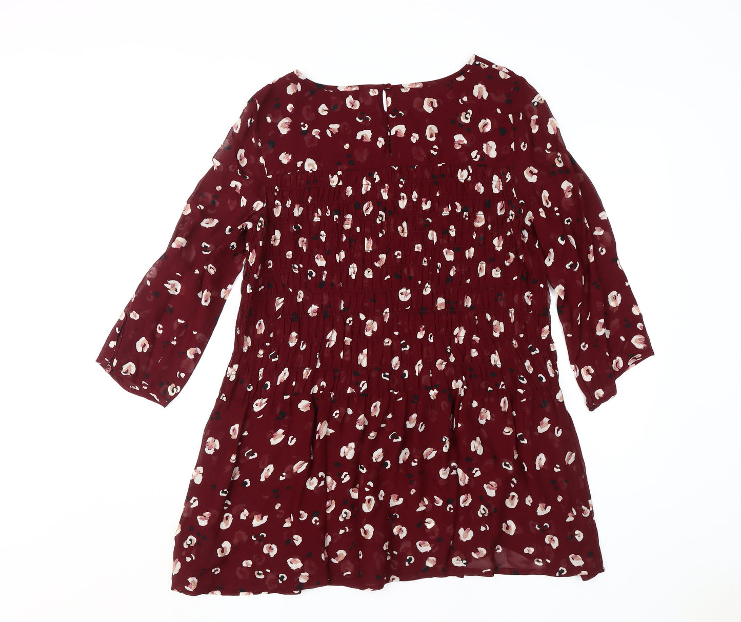 Next Women’s Red Floral Tunic Blouse, Size 12