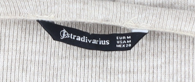 Stradivarius Women's Beige Cape Jumper, Size M, Knit