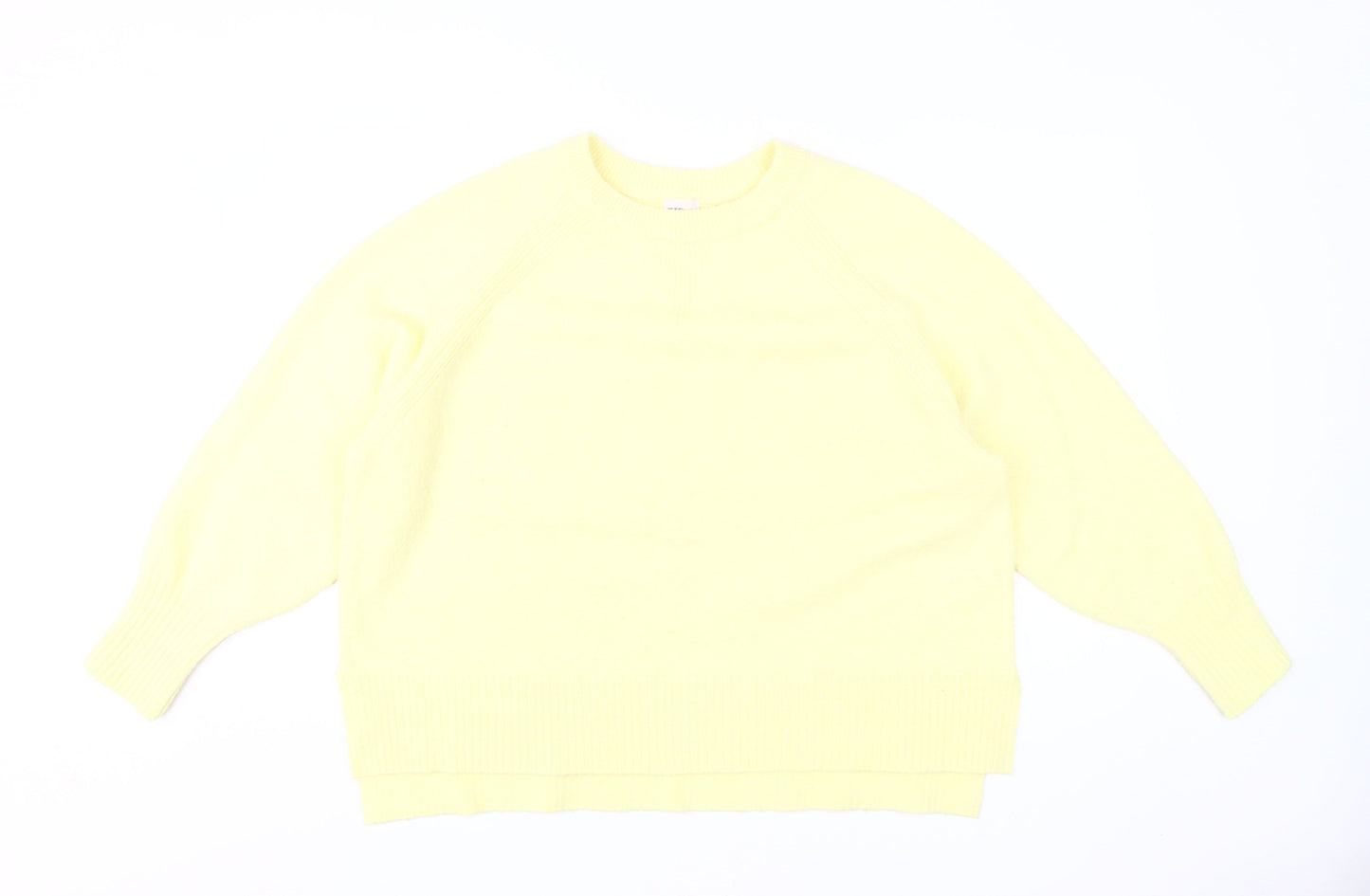 River Island Women's Yellow Crew Neck Jumper L