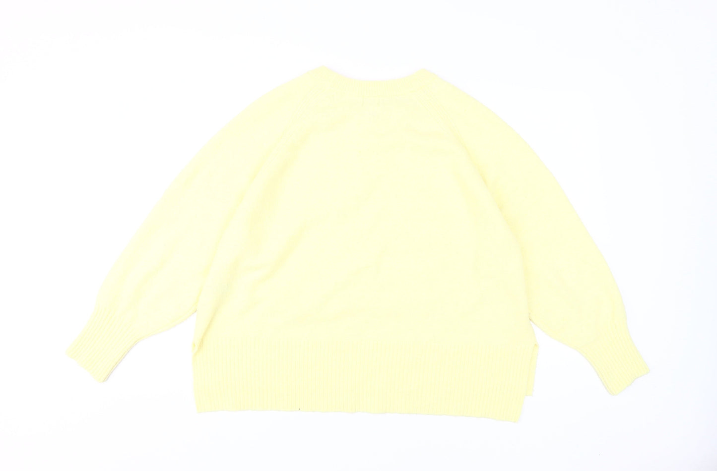 River Island Women's Yellow Crew Neck Jumper L