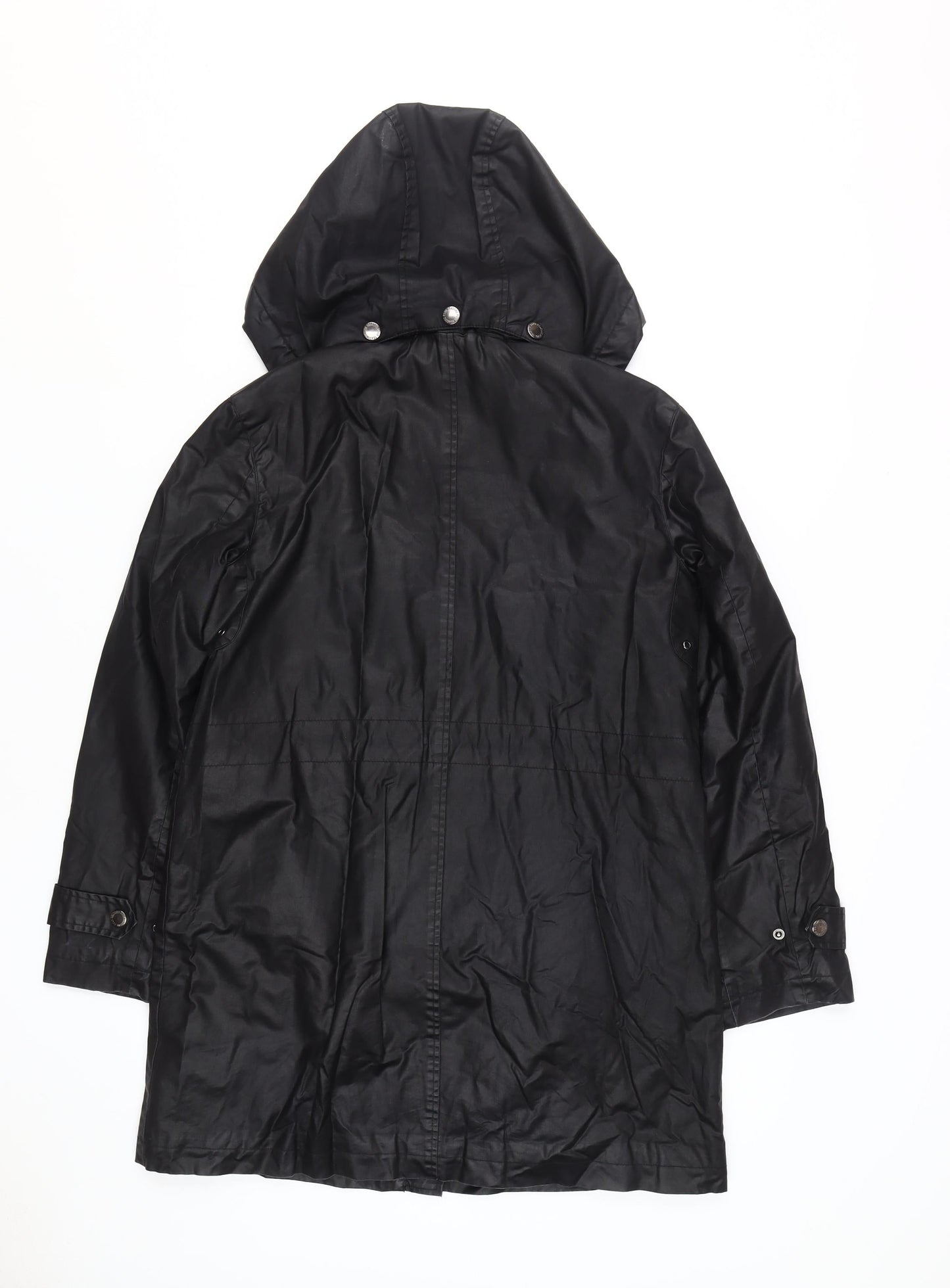 Four Seasons London Men's Black Hooded Rain Coat S