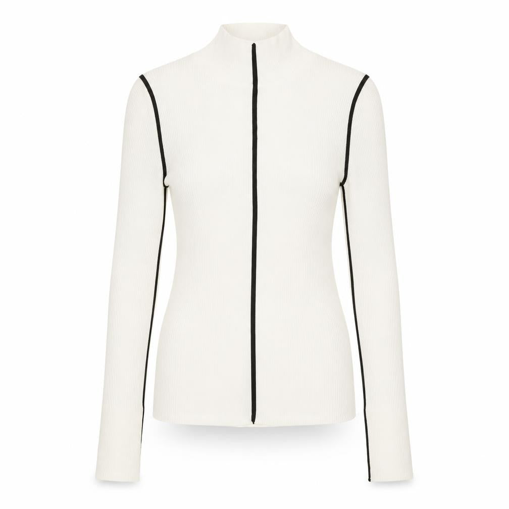 Zara Women's White Slim Mock Neck Sweater - Size S