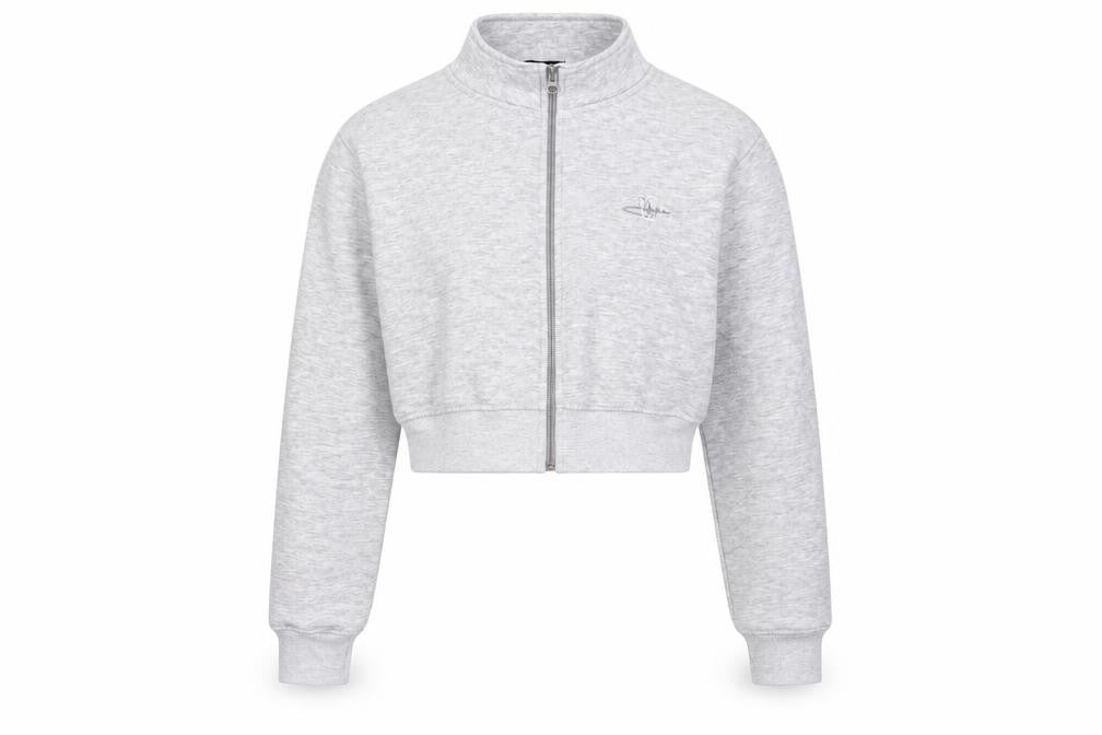 PrettyLittleThing Women's Grey Full Zip Sweatshirt Size 14