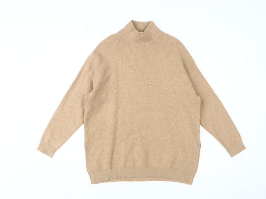 Stradivarius Beige Mock Neck Pullover XS Women