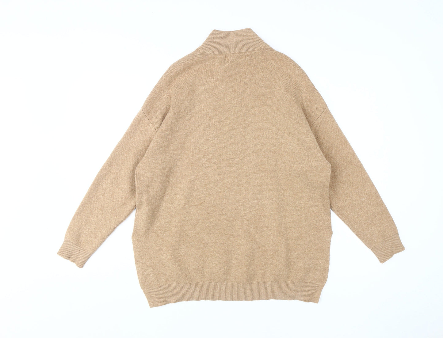 Stradivarius Beige Mock Neck Pullover XS Women