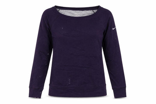 Nike Women's Purple Long Sleeve Boat Neck T-Shirt