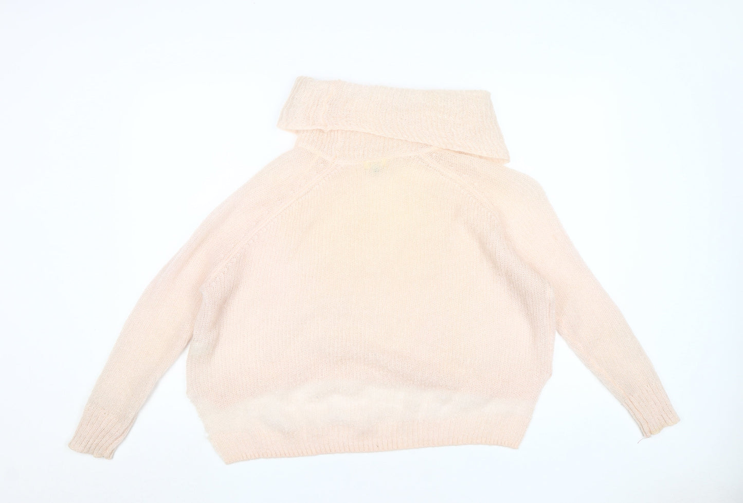 River Island Women's Ivory Mohair Pullover Jumper Size 10