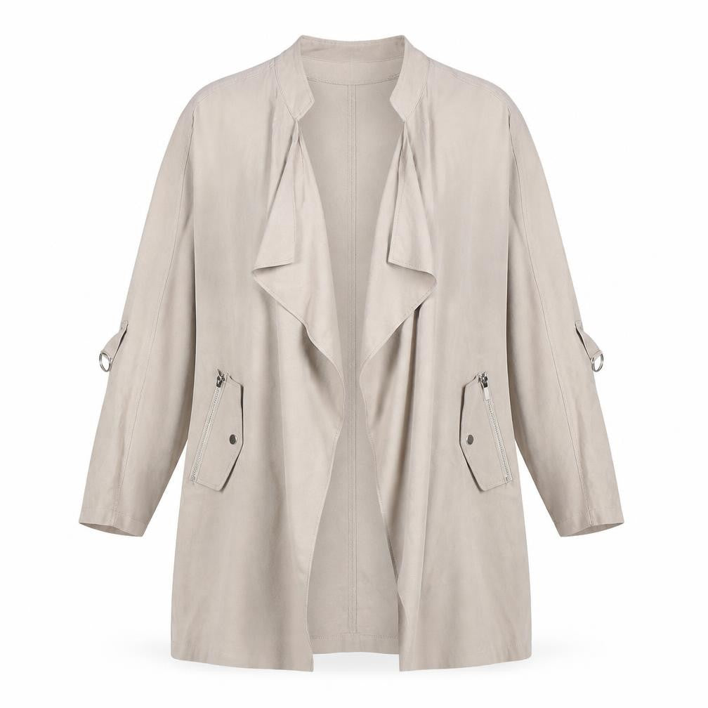 New Look Women's Beige Mid-Length Coat Size 10