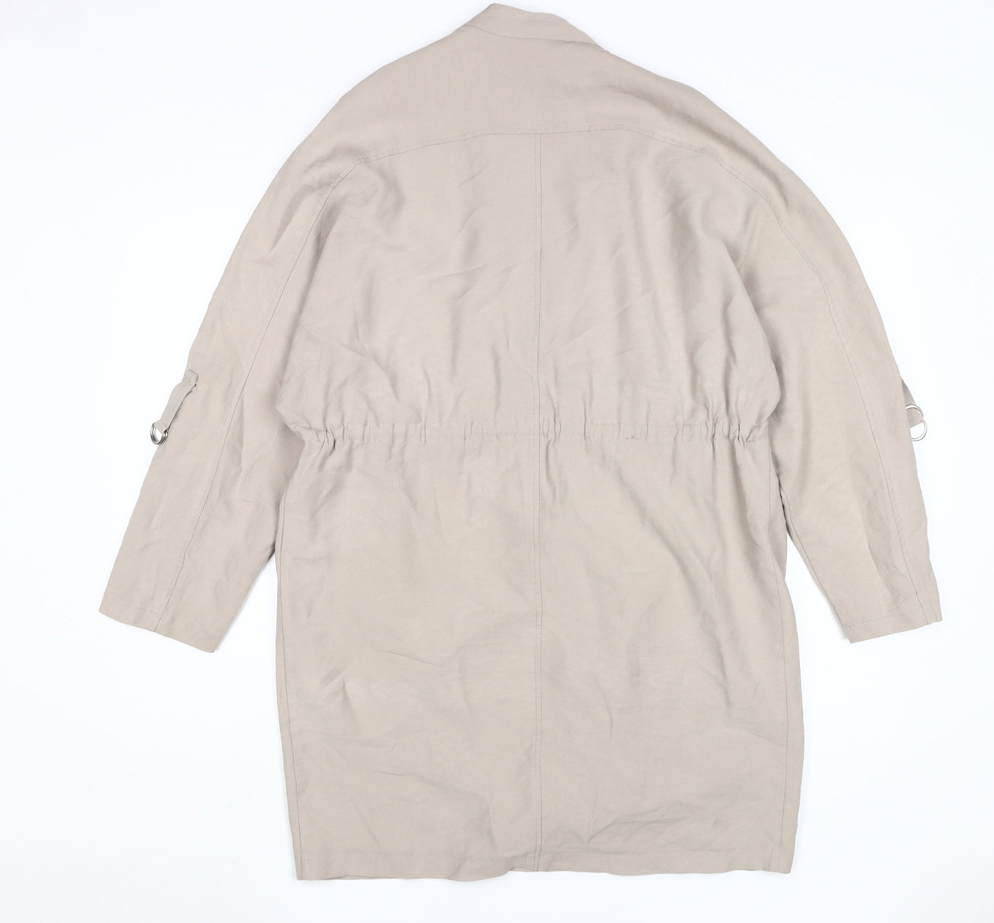 New Look Women's Beige Mid-Length Coat Size 10
