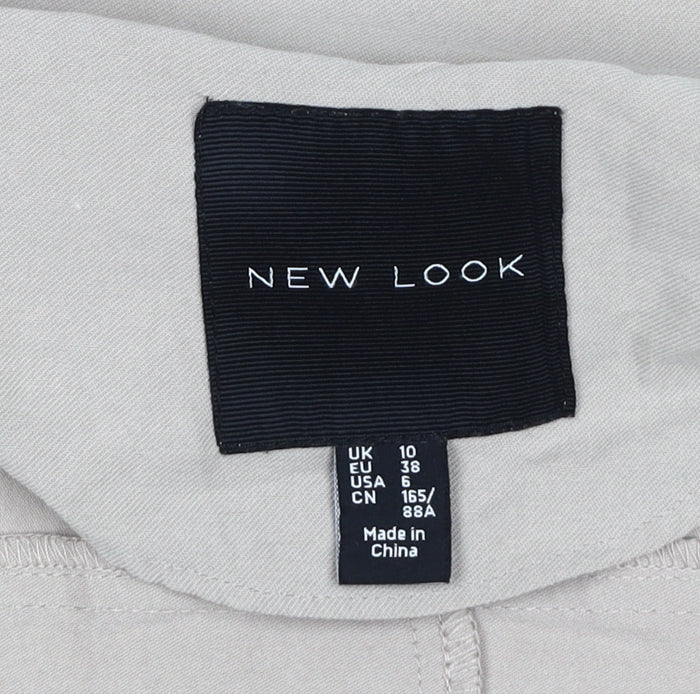 New Look Women's Beige Mid-Length Coat Size 10