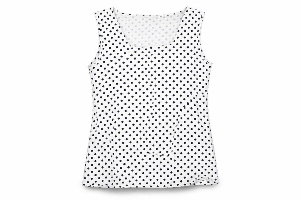 Lakeland Women's White Polka Dot Tank Top Size 18