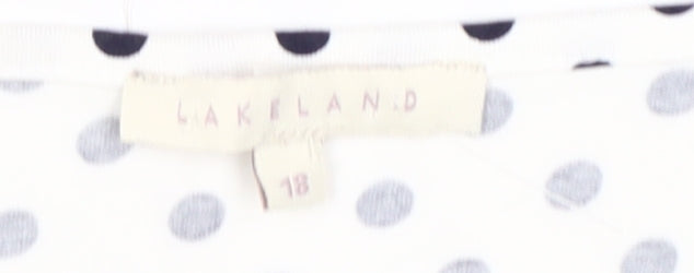 Lakeland Women's White Polka Dot Tank Top Size 18
