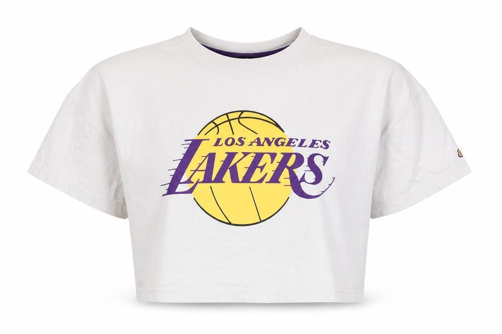 NBA Women's White Cropped T-Shirt - Size 14