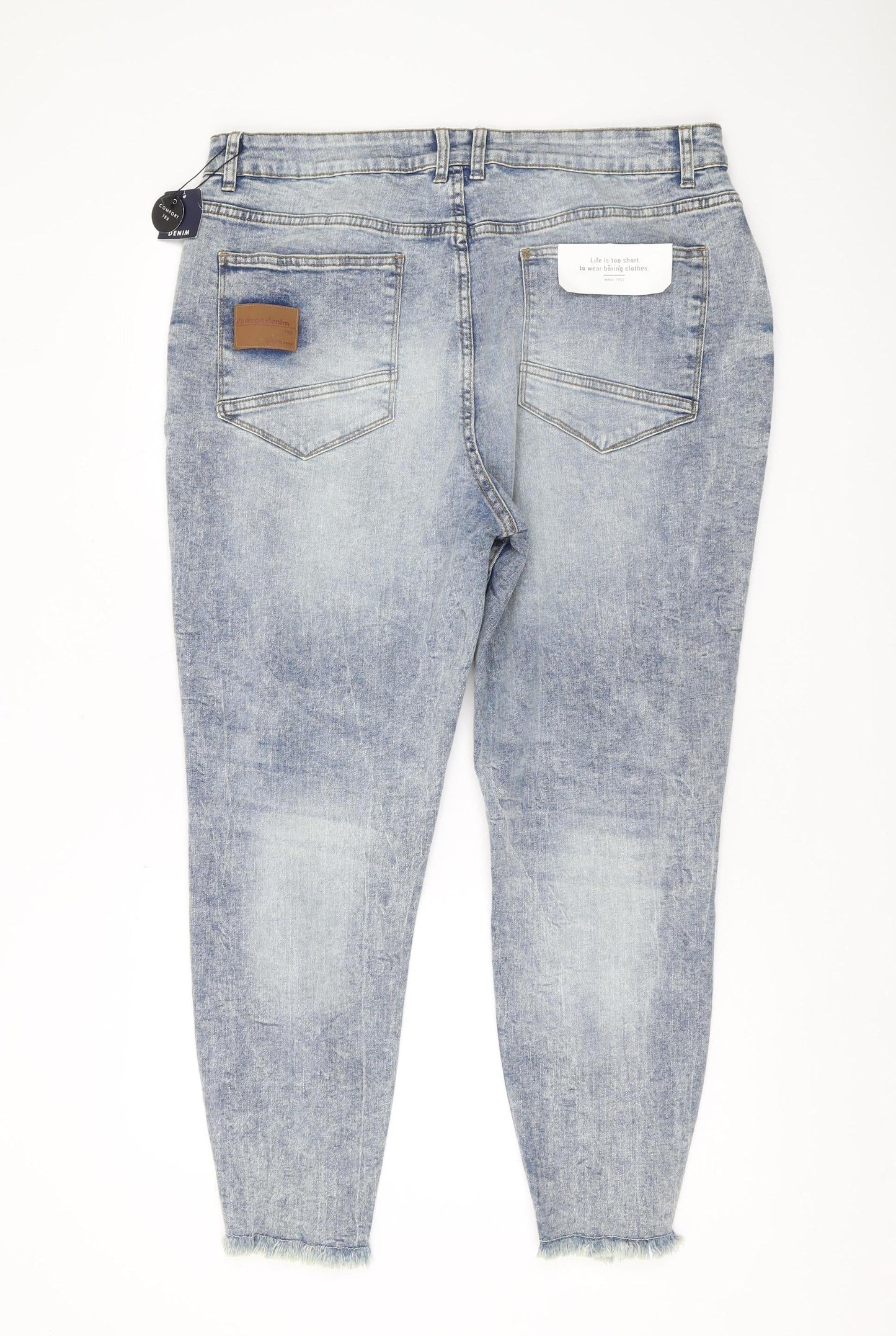 Piazza Italia Men’s Distressed Slim Cropped Jeans