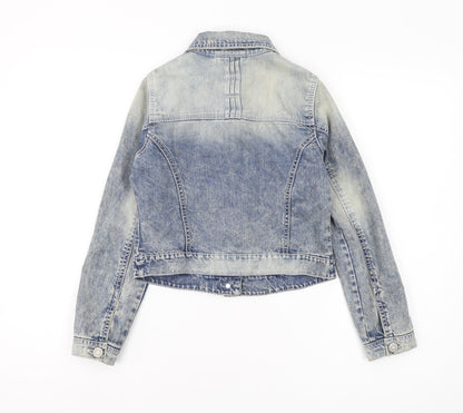 Back view of Next girls’ blue denim jacket 11 years