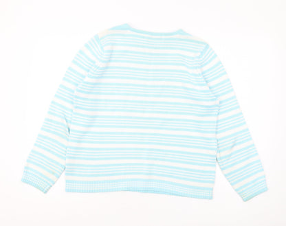EWM Pure Classics Women's Blue Striped Pullover M