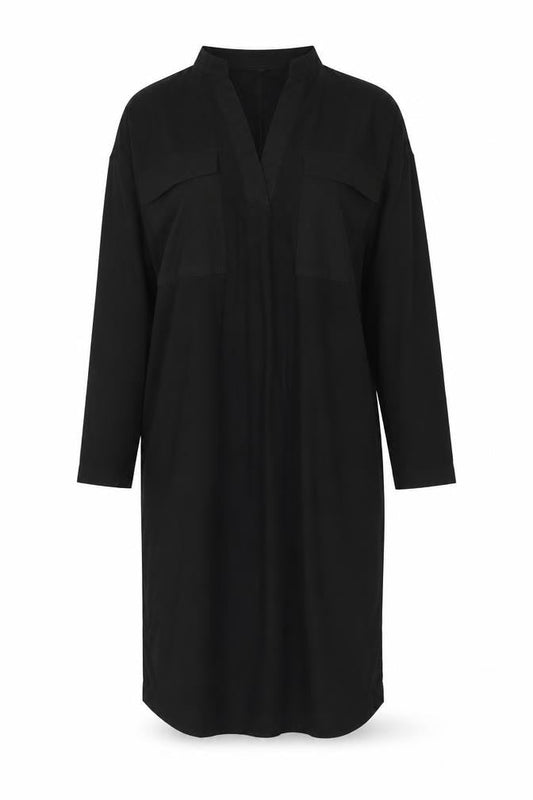 Zara Black Shirt Dress Women Long Sleeve Size 0