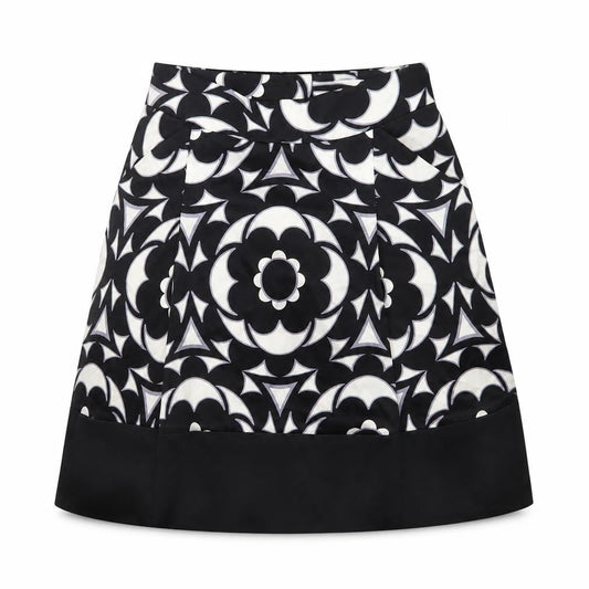 Banana Republic Women’s Black Geometric A-Line Skirt Size 4