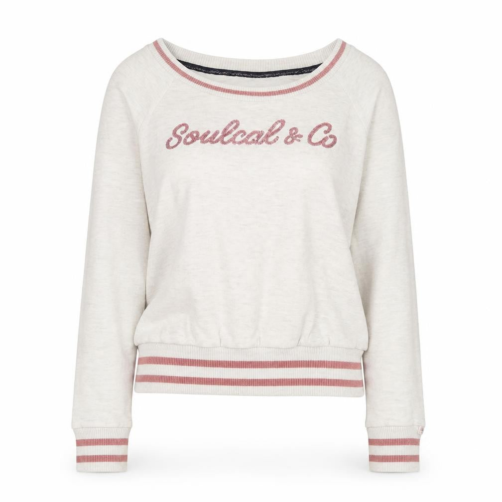 SoulCal & Co White Teens Sweatshirt, Pullover, Boat Neck