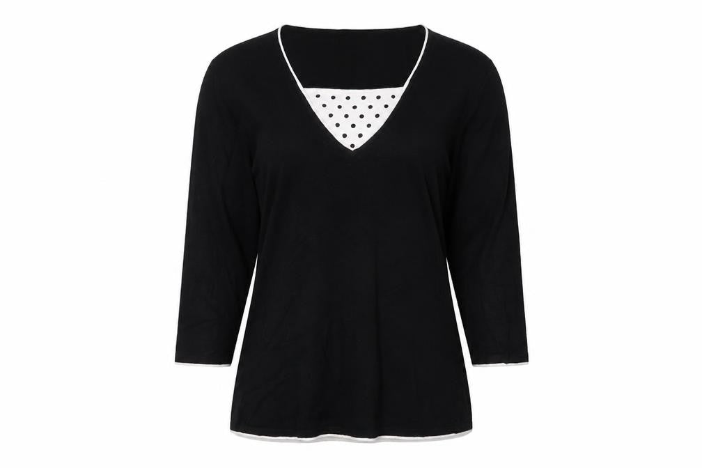 Eastex Women's Black V-Neck Jumper Size 10