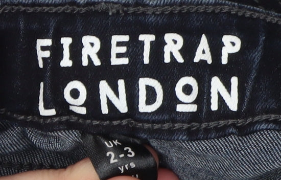 Firetrap Girls Black Bermuda Shorts 2-3 Years Casual Denim
