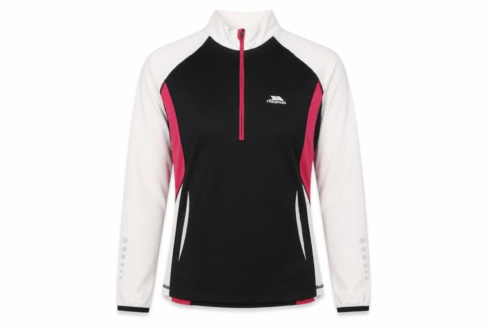 Trespass Women's Black Henley Sweatshirt, Size M
