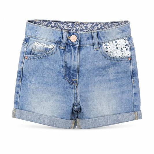 Next Girls Blue Denim Chino Shorts 3 Years