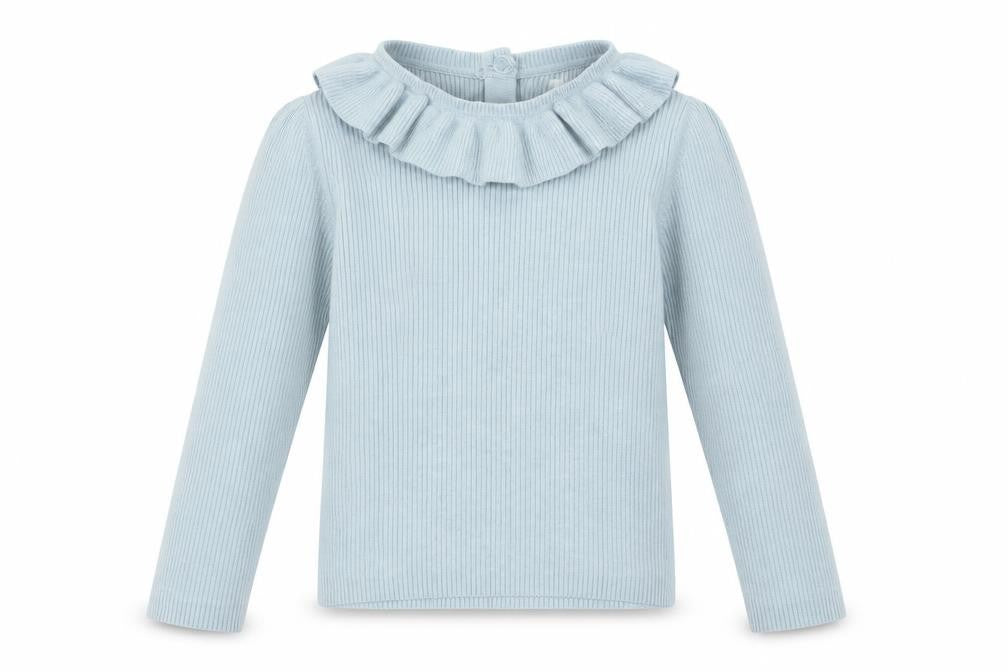 Next Girls Blue Ruffle Pullover Jumper 2-3 Years