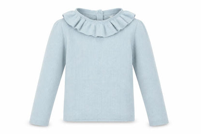 Next Girls Blue Ruffle Pullover Jumper 2-3 Years
