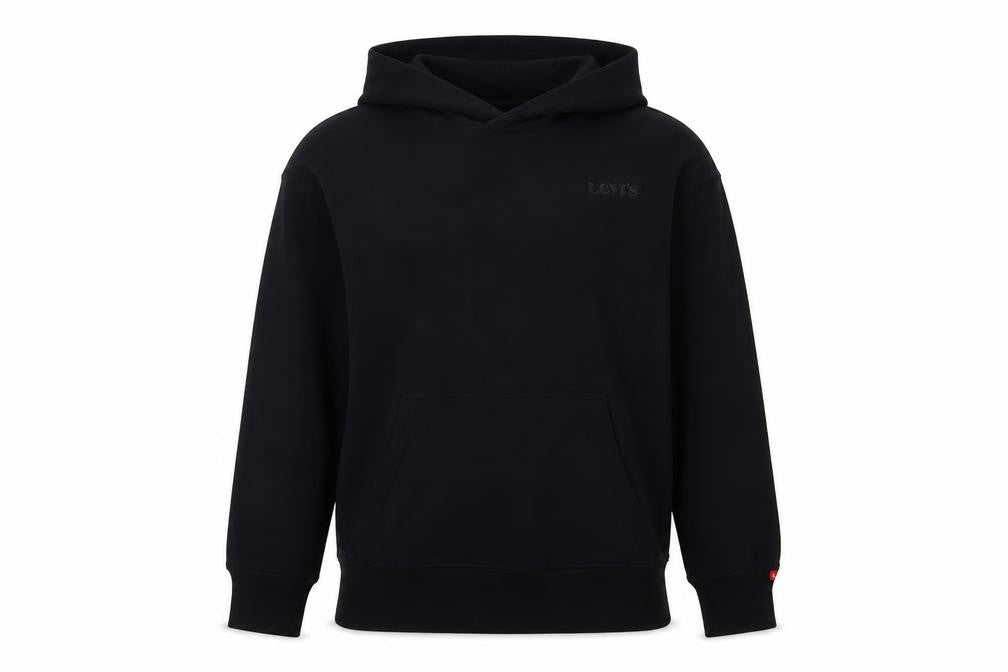 Levi's Boys Black Pullover Hoodie, Size 12, Logo Design