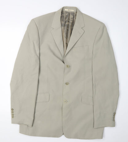 Next Men's Beige Long Blazer Jacket 40L