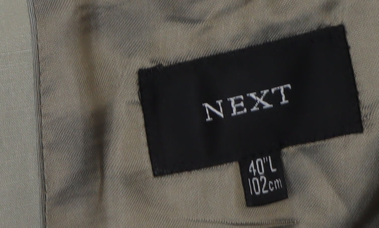 Next Men's Beige Long Blazer Jacket 40L