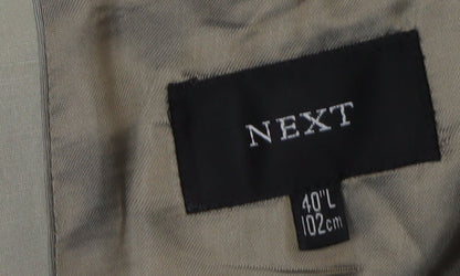 Next Men's Beige Long Blazer Jacket 40L