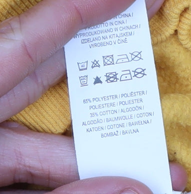Preloved Disney Women's Yellow Animal Print Pullover Sweatshirt L - Label